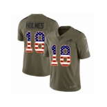 Men Nike Buffalo Bills #18 Andre Holmes Limited Olive USA Flag 2017 Salute to Service NFL Jersey