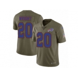 Men Nike Buffalo Bills #20 Shareece Wright Limited Olive 2017 Salute to Service NFL Jersey