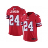 Men Nike Buffalo Bills #24 Leonard Johnson Limited Red Rush Vapor Untouchable NFL Jersey