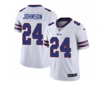 Men Nike Buffalo Bills #24 Leonard Johnson White Vapor Untouchable Limited Player NFL Jersey