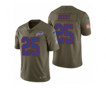 Men Nike Buffalo Bills #25 LeSean McCoy Olive 2017 Salute to Service Limited Jerseys