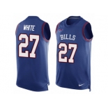 Men Nike Buffalo Bills #27 TreDavious White Limited Royal Blue Player Name & Number Tank Top NFL Jersey