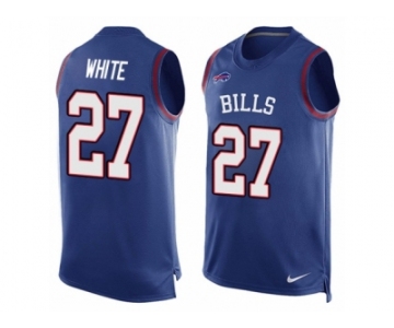 Men Nike Buffalo Bills #27 TreDavious White Limited Royal Blue Player Name & Number Tank Top NFL Jersey