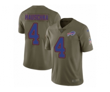 Men Nike Buffalo Bills #4 Stephen Hauschka Limited Olive 2017 Salute to Service NFL Jersey