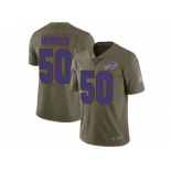 Men Nike Buffalo Bills #50 Ramon Humber Limited Olive 2017 Salute to Service NFL Jersey