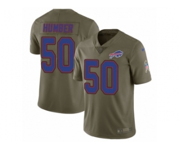 Men Nike Buffalo Bills #50 Ramon Humber Limited Olive 2017 Salute to Service NFL Jersey