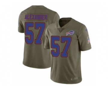 Men Nike Buffalo Bills #57 Lorenzo Alexander Limited Olive 2017 Salute to Service NFL Jersey