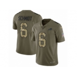 Men Nike Buffalo Bills #6 Colton Schmidt Limited Olive Camo 2017 Salute to Service NFL Jersey