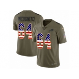 Men Nike Buffalo Bills #64 Richie Incognito Limited Olive USA Flag 2017 Salute to Service NFL Jersey