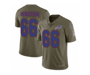 Men Nike Buffalo Bills #66 Seantrel Henderson Limited Olive 2017 Salute to Service NFL Jersey