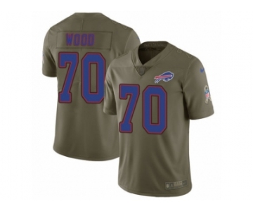 Men Nike Buffalo Bills #70 Eric Wood Limited Olive 2017 Salute to Service NFL Jersey