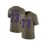 Men Nike Buffalo Bills #73 Dion Dawkins Limited Olive 2017 Salute to Service NFL Jerse