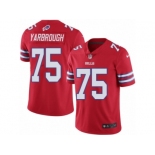 Men Nike Buffalo Bills #75 Eddie Yarbrough Limited Red Rush Vapor Untouchable NFL Jersey