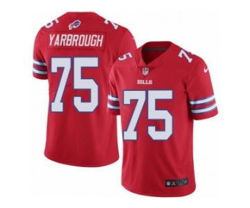 Men Nike Buffalo Bills #75 Eddie Yarbrough Limited Red Rush Vapor Untouchable NFL Jersey