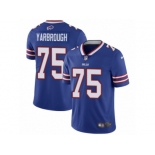 Men Nike Buffalo Bills #75 Eddie Yarbrough Royal Blue Team Color Vapor Untouchable Limited Player NFL Jersey