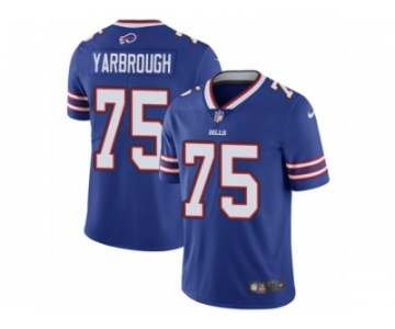 Men Nike Buffalo Bills #75 Eddie Yarbrough Royal Blue Team Color Vapor Untouchable Limited Player NFL Jersey