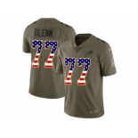 Men Nike Buffalo Bills #77 Cordy Glenn Limited Olive USA Flag 2017 Salute to Service NFL Jersey