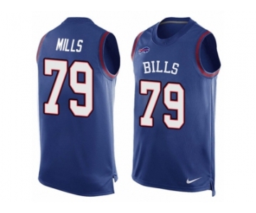 Men Nike Buffalo Bills #79 Jordan Mills Limited Royal Blue Player Name & Number Tank Top NFL Jersey