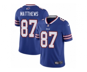 Men Nike Buffalo Bills #87 Jordan Matthews Royal Blue Team Color Vapor Untouchable Limited Player NFL Jersey