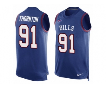 Men Nike Buffalo Bills #91 Cedric Thornton Limited Royal Blue Player Name & Number Tank Top NFL Jersey