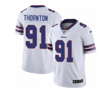 Men Nike Buffalo Bills #91 Cedric Thornton White Vapor Untouchable Limited Player NFL Jersey