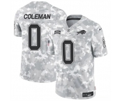 Men's Buffalo Bills #0 Keon Coleman 2024 F.U.S.E. Arctic Camo Salute to Service Limited Football Stitched Jersey