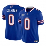 Men's Buffalo Bills #0 Keon Coleman Blue 2024 With Draft Patch F.U.S.E. Vapor Untouchable Limited Stitched Football Jersey