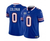 Men's Buffalo Bills #0 Keon Coleman Blue 2024 With Draft Patch F.U.S.E. Vapor Untouchable Limited Stitched Football Jersey