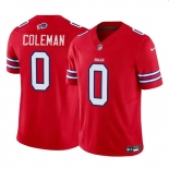 Men's Buffalo Bills #0 Keon Coleman Red 2024 Draft F.U.S.E. Vapor Untouchable Limited Football Stitched Jersey