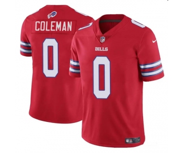 Men's Buffalo Bills #0 Keon Coleman Red 2024 Draft Vapor Untouchable Limited Football Stitched Jersey