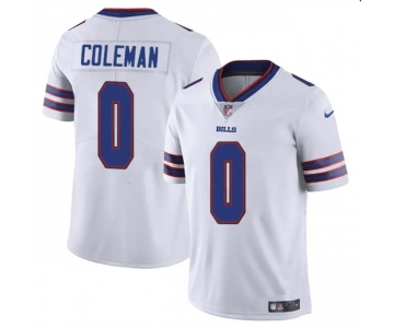 Men's Buffalo Bills #0 Keon Coleman White 2024 Draft Vapor Untouchable Limited Football Stitched Jersey