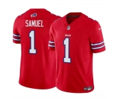 Men's Buffalo Bills #1 Curtis Samuel Red 2023 F.U.S.E. Vapor Untouchable Limited Football Stitched Jersey