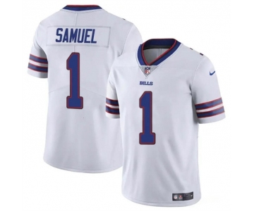 Men's Buffalo Bills #1 Curtis Samuel White Vapor Untouchable Limited Football Stitched Jersey