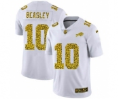 Men's Buffalo Bills #10 Cole Beasley Flocked Leopard Print Vapor Limited Football Jersey White