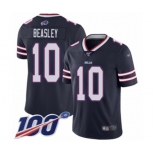 Men's Buffalo Bills #10 Cole Beasley Limited Navy Blue Inverted Legend 100th Season Football Jersey