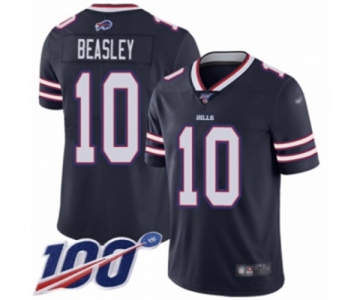 Men's Buffalo Bills #10 Cole Beasley Limited Navy Blue Inverted Legend 100th Season Football Jersey