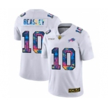 Men's Buffalo Bills #10 Cole Beasley White Multi-Color 2020 Football Crucial Catch Limited Football Jersey