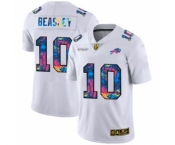 Men's Buffalo Bills #10 Cole Beasley White Multi-Color 2020 Football Crucial Catch Limited Football Jersey