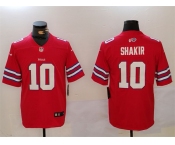 Men's Buffalo Bills #10 Khalil Shakir Red Vapor Untouchable Limited Stitched Jersey