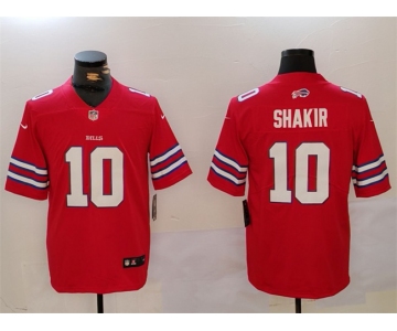 Men's Buffalo Bills #10 Khalil Shakir Red Vapor Untouchable Limited Stitched Jersey