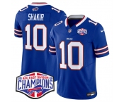 Men's Buffalo Bills #10 Khalil Shakir Royal F.U.S.E. 2024 AFC East Division Champions Vapor Limited Stitched Football Jersey