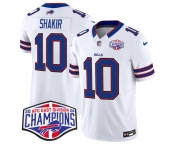 Men's Buffalo Bills #10 Khalil Shakir White F.U.S.E. 2024 AFC East Division Champions Vapor Limited Stitched Football Jersey