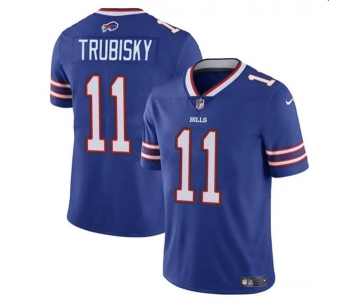 Men's Buffalo Bills #11 Mitch Trubisky Blue Vapor Untouchable Limited Football Stitched Jersey