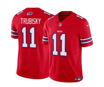 Men's Buffalo Bills #11 Mitch Trubisky Red 2023 F.U.S.E. Vapor Untouchable Limited Football Stitched Jersey