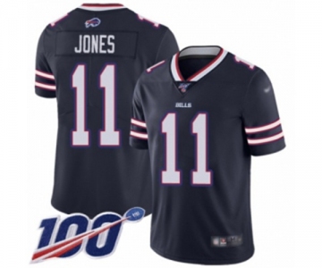 Men's Buffalo Bills #11 Zay Jones Limited Navy Blue Inverted Legend 100th Season Football Jersey