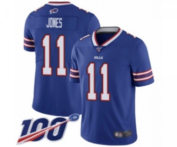 Men's Buffalo Bills #11 Zay Jones Royal Blue Team Color Vapor Untouchable Limited Player 100th Season Football Jersey