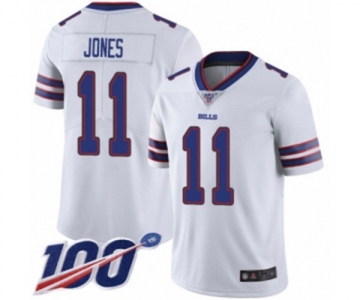 Men's Buffalo Bills #11 Zay Jones White Vapor Untouchable Limited Player 100th Season Football Jersey