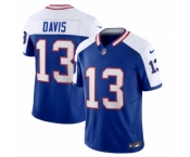 Men's Buffalo Bills #13 Gabe Davis Blue White 2023 F.U.S.E. Throwback Vapor Untouchable Limited Football Stitched Jersey