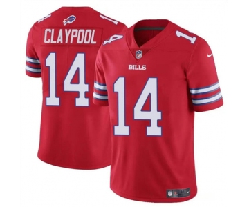 Men's Buffalo Bills #14 Chase Claypool Red 2024 Vapor Untouchable Limited Football Stitched Jersey