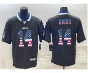 Men's Buffalo Bills #14 Stefon Diggs Black 2018 USA Flag Fashion Limited Stitched Jersey